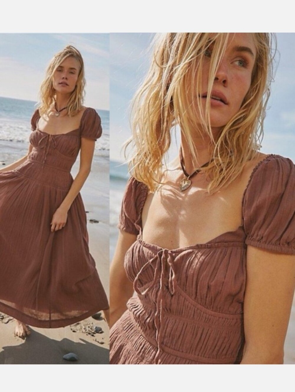 Free People Feeling Bonita Midi Dress M NWT Resort Vaction Festival Beach Boho - Picture 14 of 14